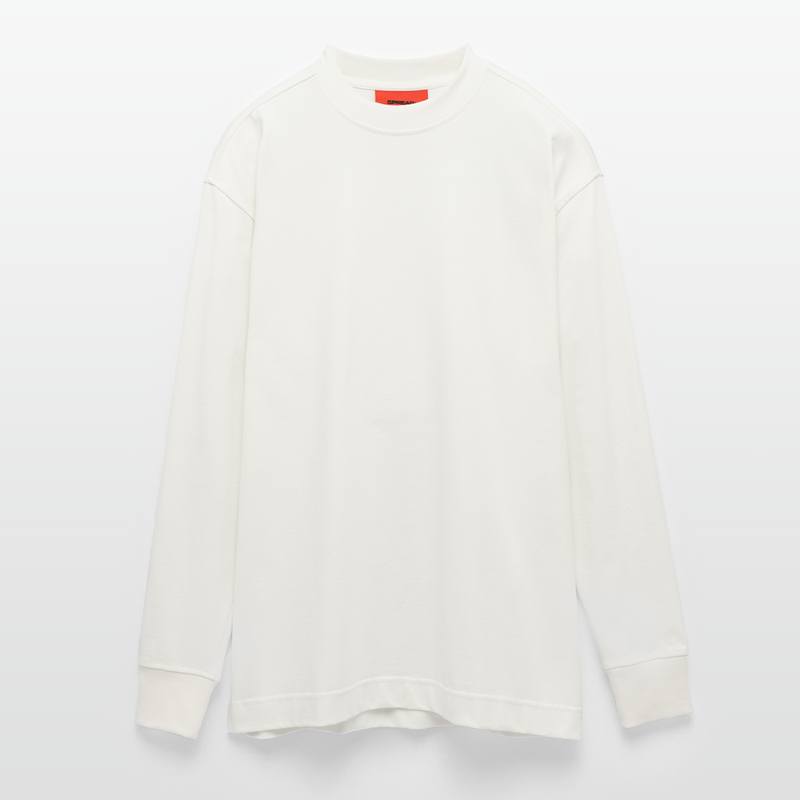 Lade das Bild in Galerie -Viewer, Heavyweight Oversized Organic Langarmshirt Mirrela Passage Made in EU - OFF WHITE
