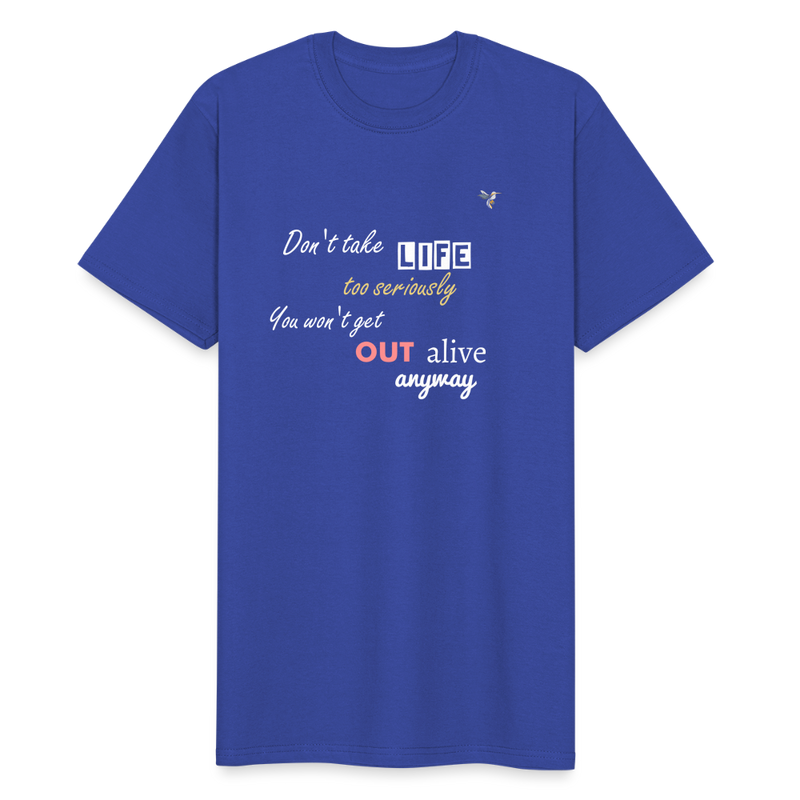 Lade das Bild in Galerie -Viewer, Männer Workwear T-Shirt Don´t take LIFE - Royalblau
