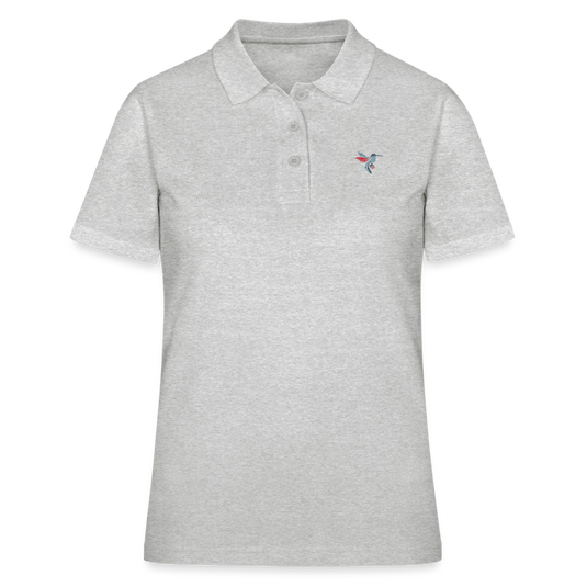 Frauen Polo Shirt Kolibri SPRING ROT - Grau meliert