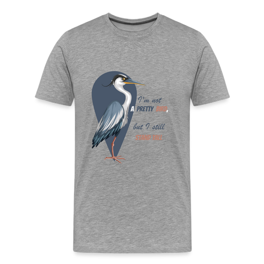 Männer Premium T-Shirt/Spreadshirt No Prety Bird - Grau meliert