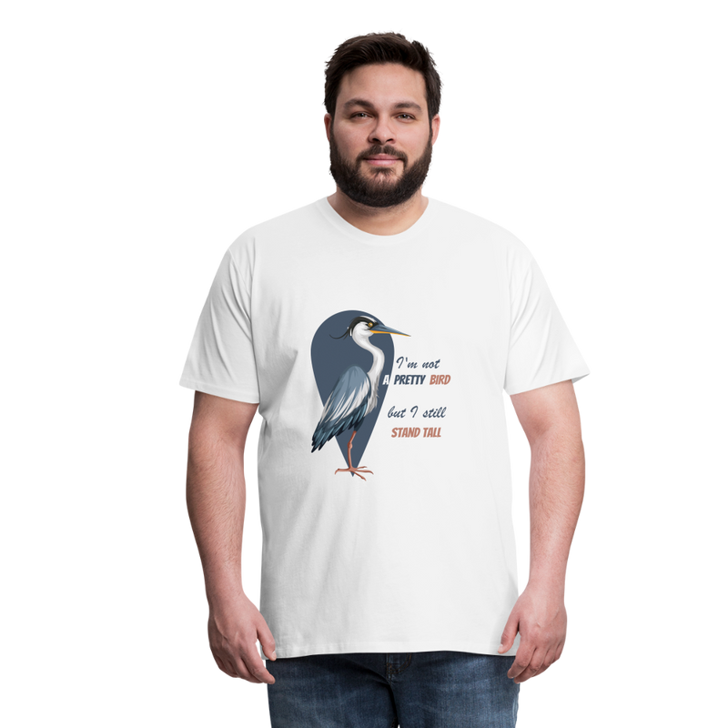 Lade das Bild in Galerie -Viewer, Männer Premium T-Shirt/Spreadshirt No Prety Bird - Weiß
