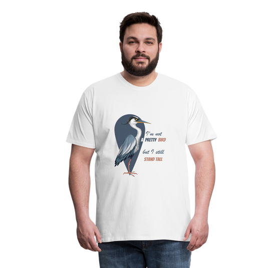 Männer Premium T-Shirt/Spreadshirt No Prety Bird - Weiß