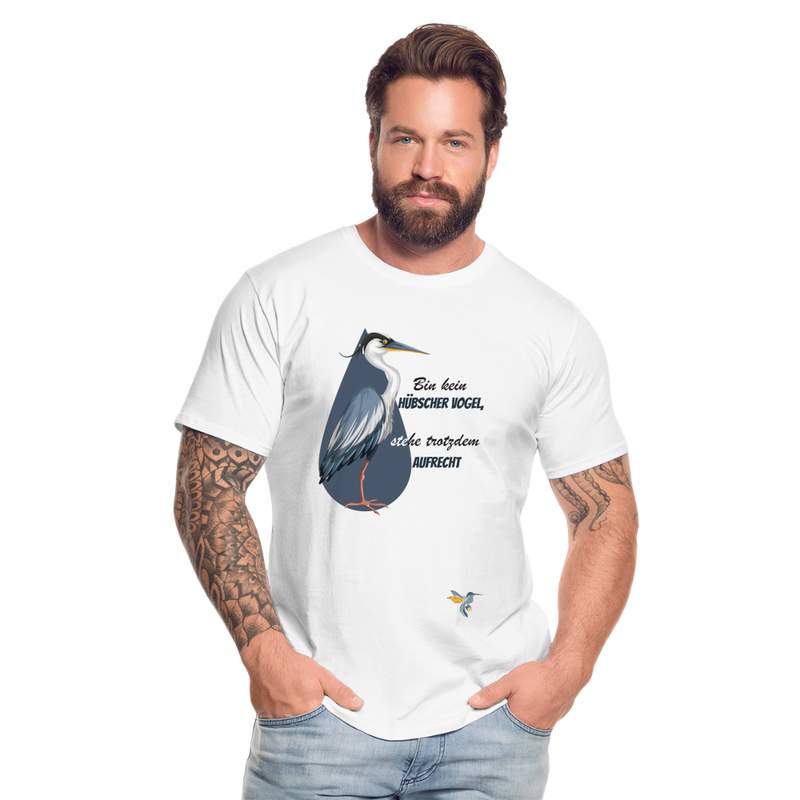 Lade das Bild in Galerie -Viewer, Männer Premium Bio T-Shirt Kein Hübscher Vogel 5 - Weiß
