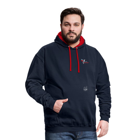 Kontrast-Hoodie Mirrela Passage Club 15 AA14 - Navy/Rot