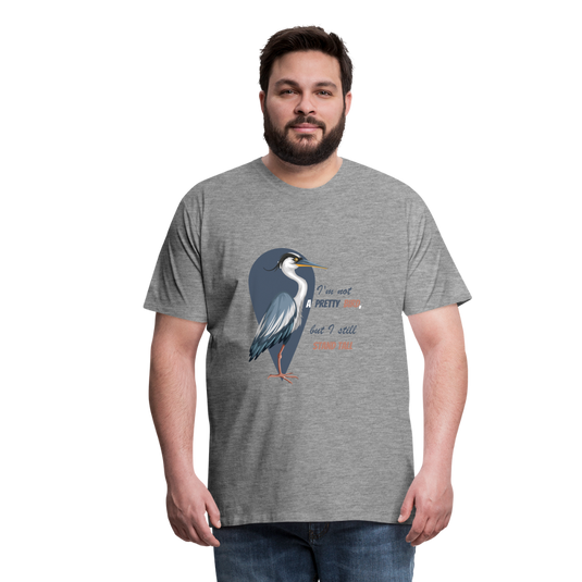 Männer Premium T-Shirt/Spreadshirt No Prety Bird - Grau meliert