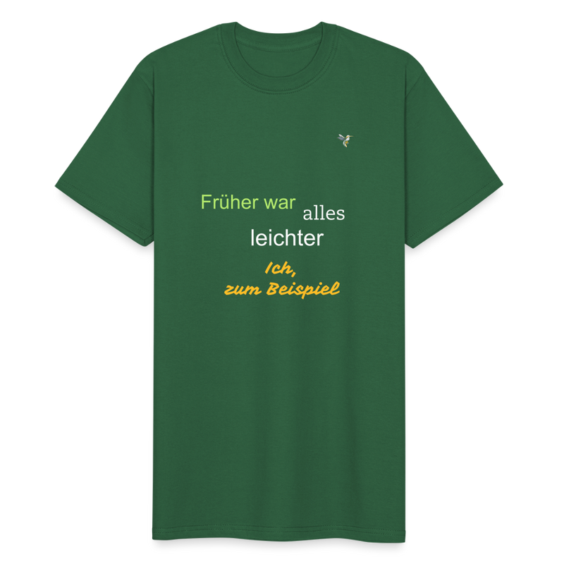 Lade das Bild in Galerie -Viewer, Männer Workwear T-Shirt Früher war alles leichter - Flaschengrün
