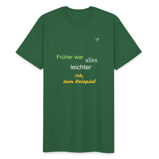 Männer Workwear T-Shirt Früher war alles leichter - Flaschengrün