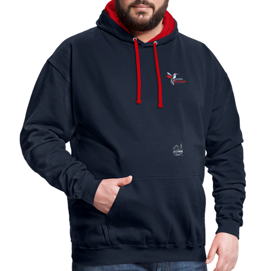 Kontrast-Hoodie Mirrela Passage Club 15 AA14 - Navy/Rot