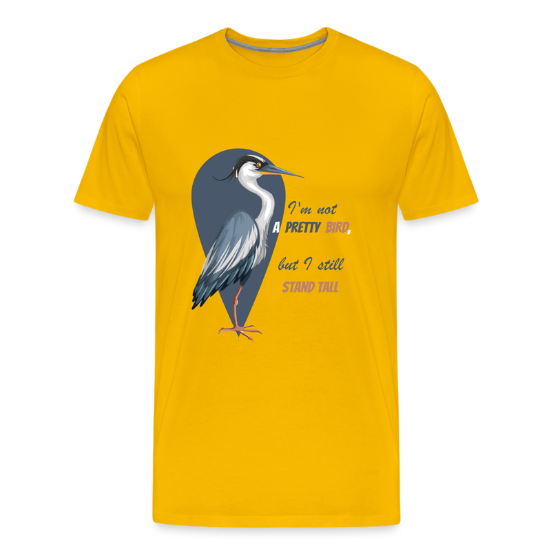 Lade das Bild in Galerie -Viewer, Männer Premium T-Shirt/Spreadshirt No Prety Bird - Sonnengelb
