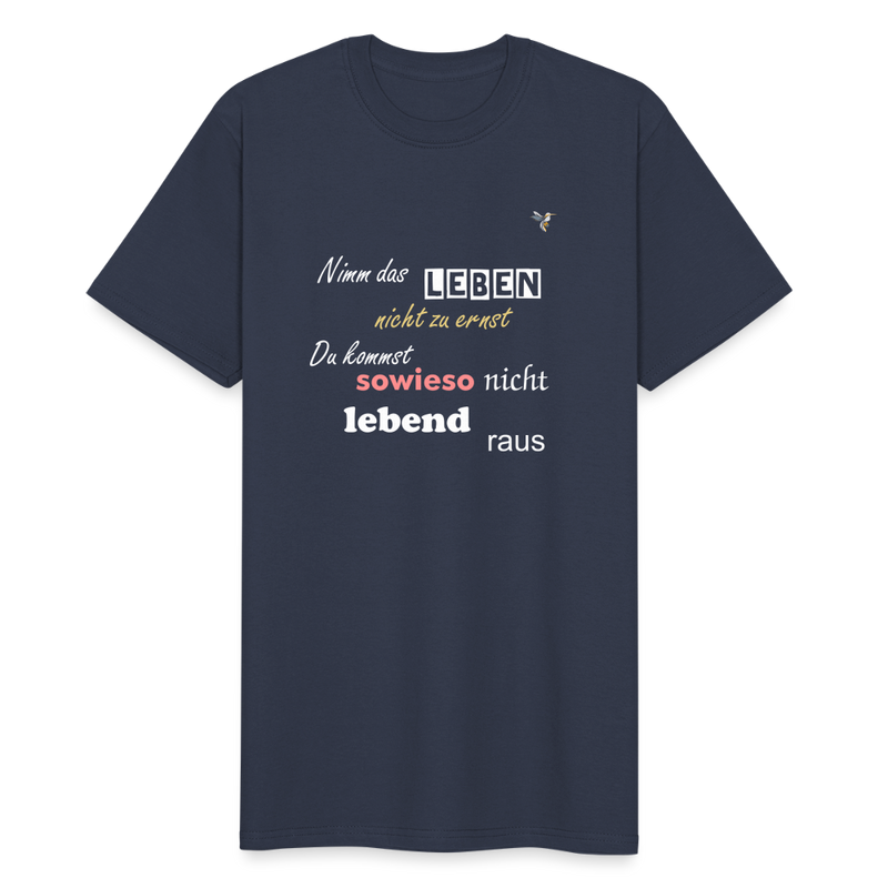 Lade das Bild in Galerie -Viewer, Männer Workwear T-Shirt Nimm das Leben nicht ernst - Navy
