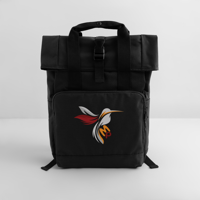 Lade das Bild in Galerie -Viewer, Rolltop Rucksack Mirrela Passage mit zwei Griffen MP Badge 4 - Schwarz
