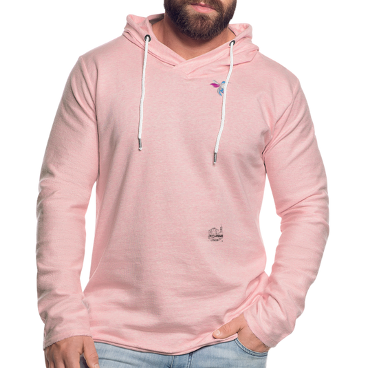 Leichtes Kapuzensweatshirt Unisex Mirrela Passage Club 5 AA7 - Rosa-Creme meliert