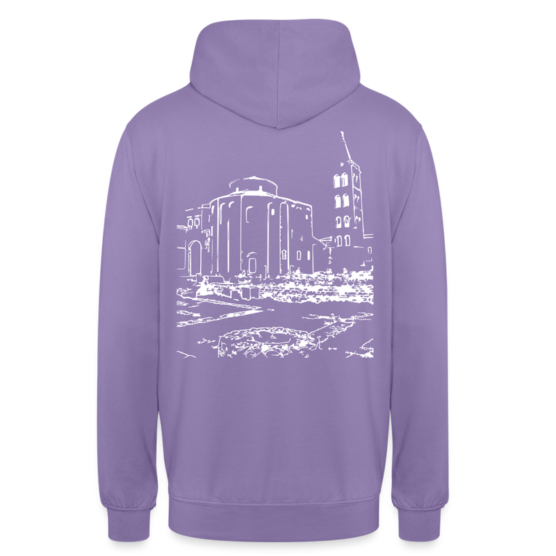 Lade das Bild in Galerie -Viewer, Mirrela Passage Unisex Hoodie GRAU TÜRKIS AA2 St. Donat - Lavendel
