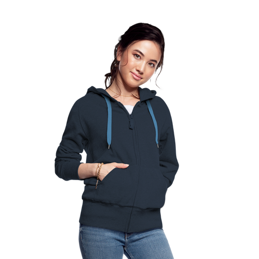 Mirrela Passage Frauen Premium Kapuzenjacke - Navy