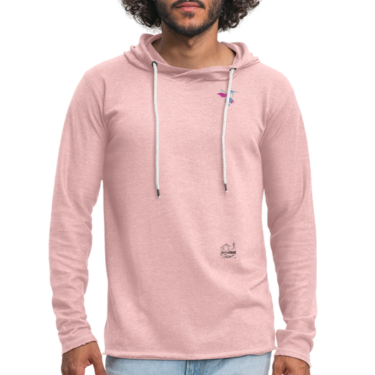 Leichtes Kapuzensweatshirt Unisex Mirrela Passage Club 5 AA7 - Rosa-Creme meliert