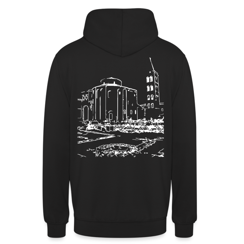 Lade das Bild in Galerie -Viewer, Mirrela Passage Unisex Hoodie GRAU TÜRKIS AA2 St. Donat - Schwarz
