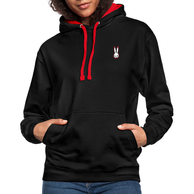 Lade das Bild in Galerie -Viewer, Contrast Colour Hoodie BACK 300X175 - black/red
