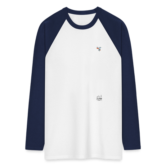 Männer Baseballshirt langarm Mirrela Passage Club 5 AA7 - Weiß/Navy