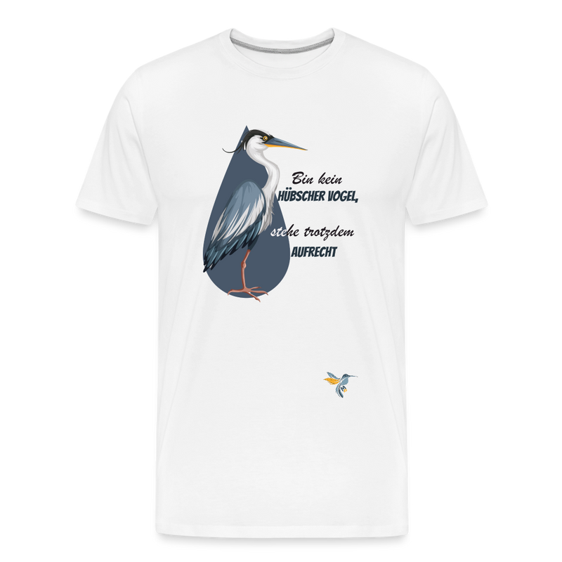 Lade das Bild in Galerie -Viewer, Männer Premium Bio T-Shirt Kein Hübscher Vogel 5 - Weiß
