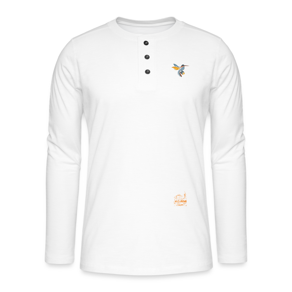 Henley Langarmshirt Mirrela Passage Club 5 AA09 - Weiß