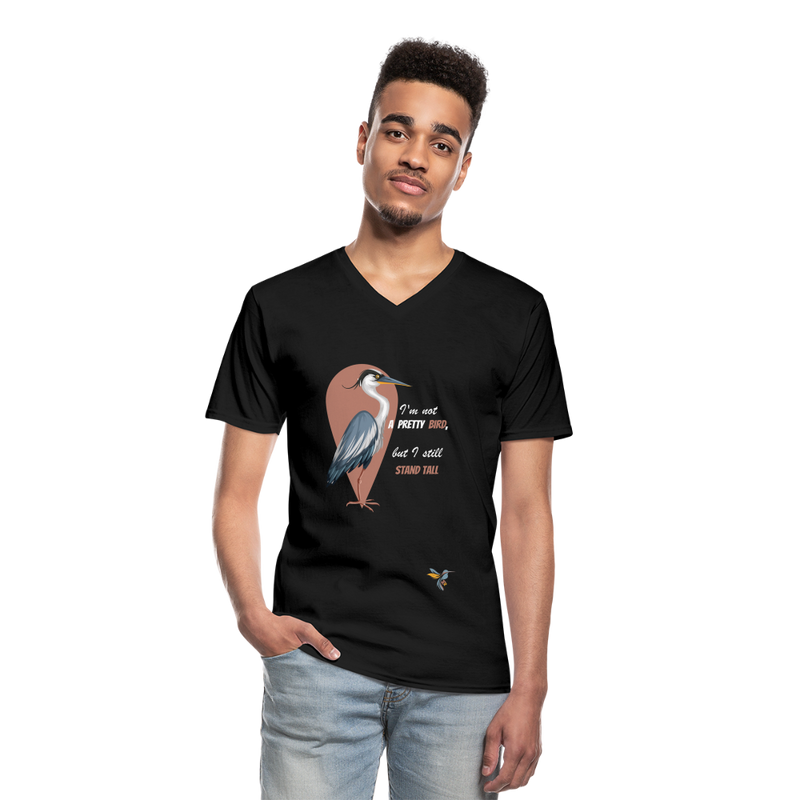 Lade das Bild in Galerie -Viewer, Klassisches Männer-T-Shirt mit V-Ausschnitt A Pretty Bird 2 - Schwarz
