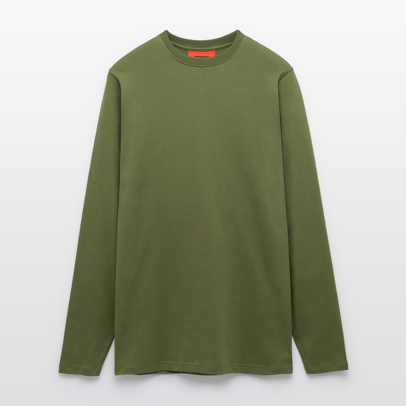 Lade das Bild in Galerie -Viewer, Organic HIGH QUALITY Relaxed Langarmshirt Made in EU - MOSS GREEN
