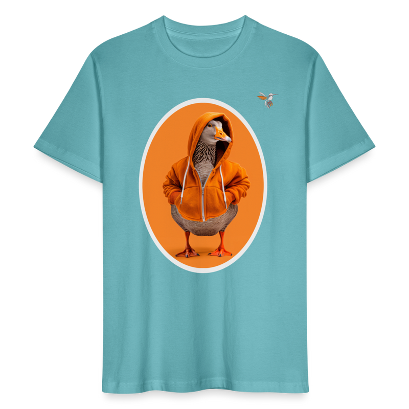 Lade das Bild in Galerie -Viewer, Stanley/Stella Unisex Mirrela Passage T-Shirt CRAFTER Duck in ORANGE - Pastelltürkis
