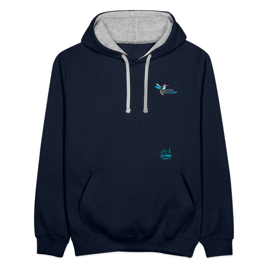 Kontrast-Hoodie Mirrela Passage CLUB 15 AA16 - Navy/Grau meliert