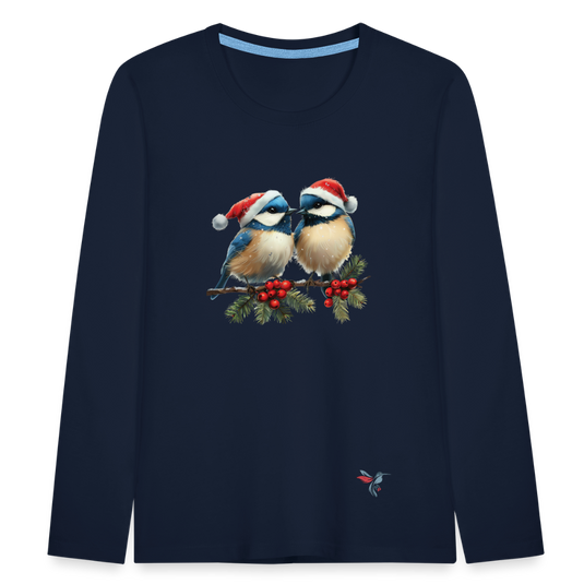 Mirrela Passage Kinder Premium Langarmshirt Two Blue Birds - Navy