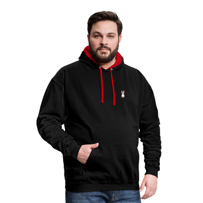 Lade das Bild in Galerie -Viewer, Contrast Colour Hoodie BACK 300X175 - black/red
