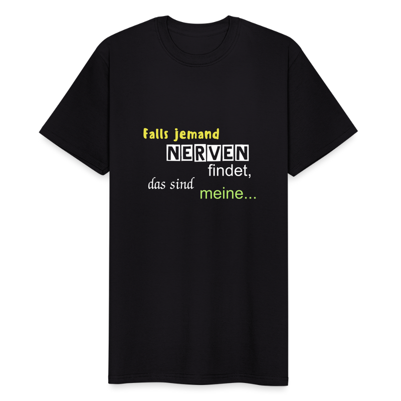 Lade das Bild in Galerie -Viewer, Männer Workwear T-Shirt Nerven finden - Schwarz
