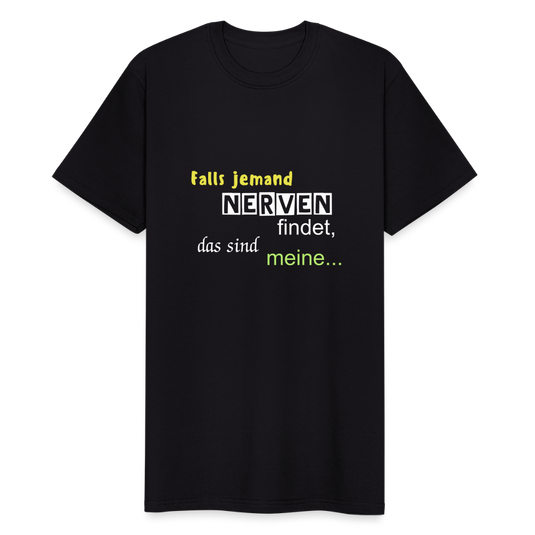 Männer Workwear T-Shirt Nerven finden - Schwarz