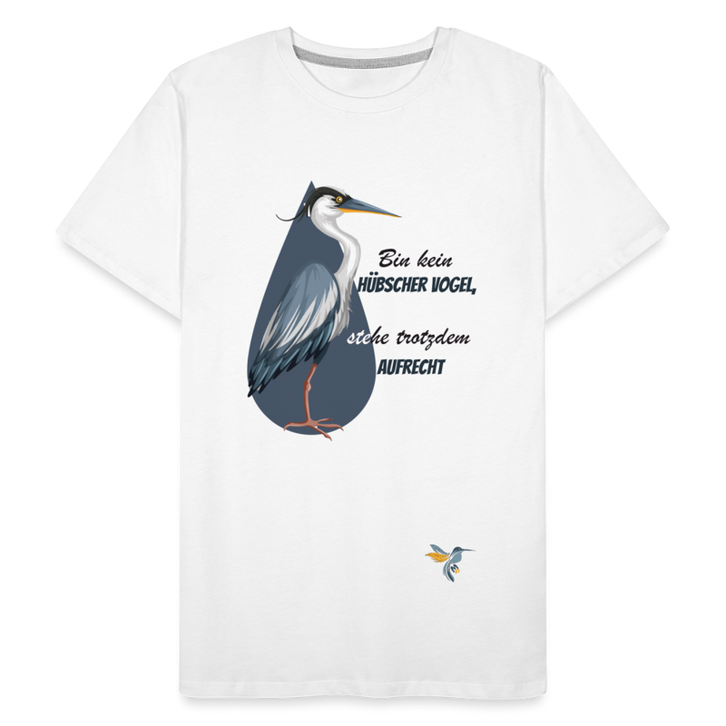 Lade das Bild in Galerie -Viewer, Männer Premium Bio T-Shirt Kein Hübscher Vogel 5 - Weiß
