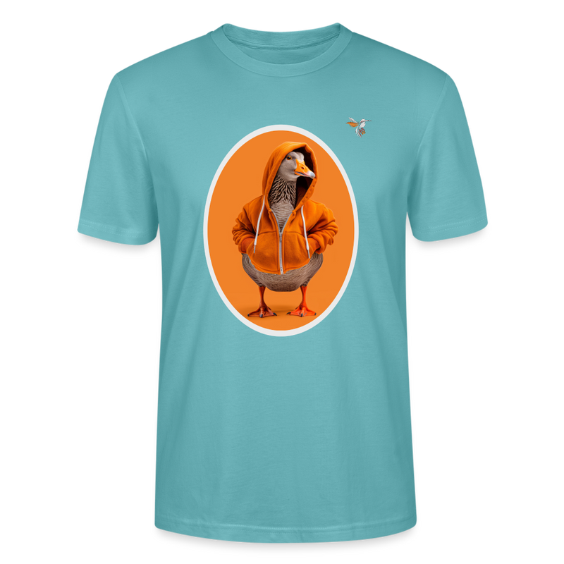 Lade das Bild in Galerie -Viewer, Stanley/Stella Unisex Mirrela Passage T-Shirt CRAFTER Duck in ORANGE - Pastelltürkis
