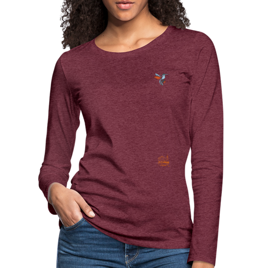 Frauen Premium Mirrela Passage Langarmshirt Club 5 AA15 - Bordeauxrot meliert