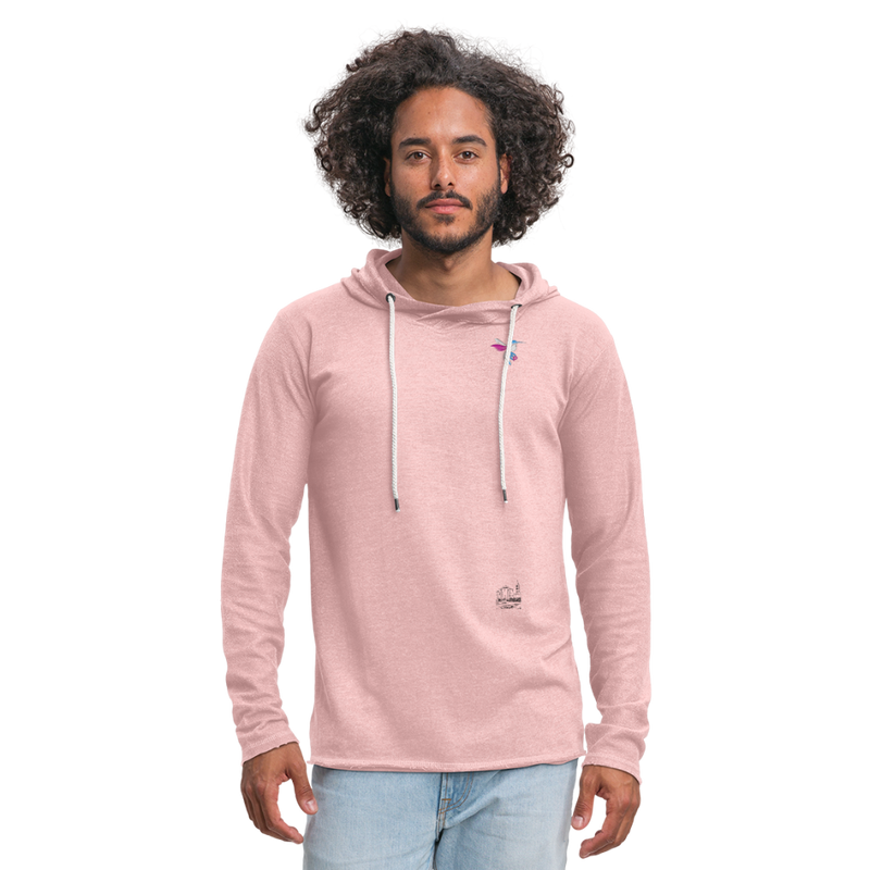 Lade das Bild in Galerie -Viewer, Leichtes Kapuzensweatshirt Unisex Mirrela Passage Club 5 AA7 - Rosa-Creme meliert
