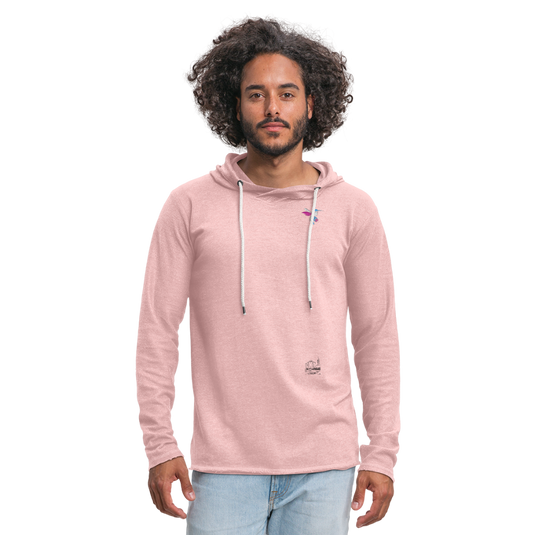 Leichtes Kapuzensweatshirt Unisex Mirrela Passage Club 5 AA7 - Rosa-Creme meliert