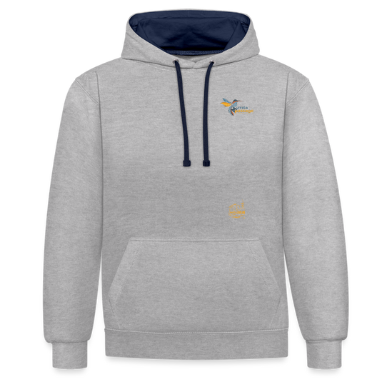 Kontrast-Hoodie Mirrela Passage Club 10 AA9 - Grau meliert/Navy