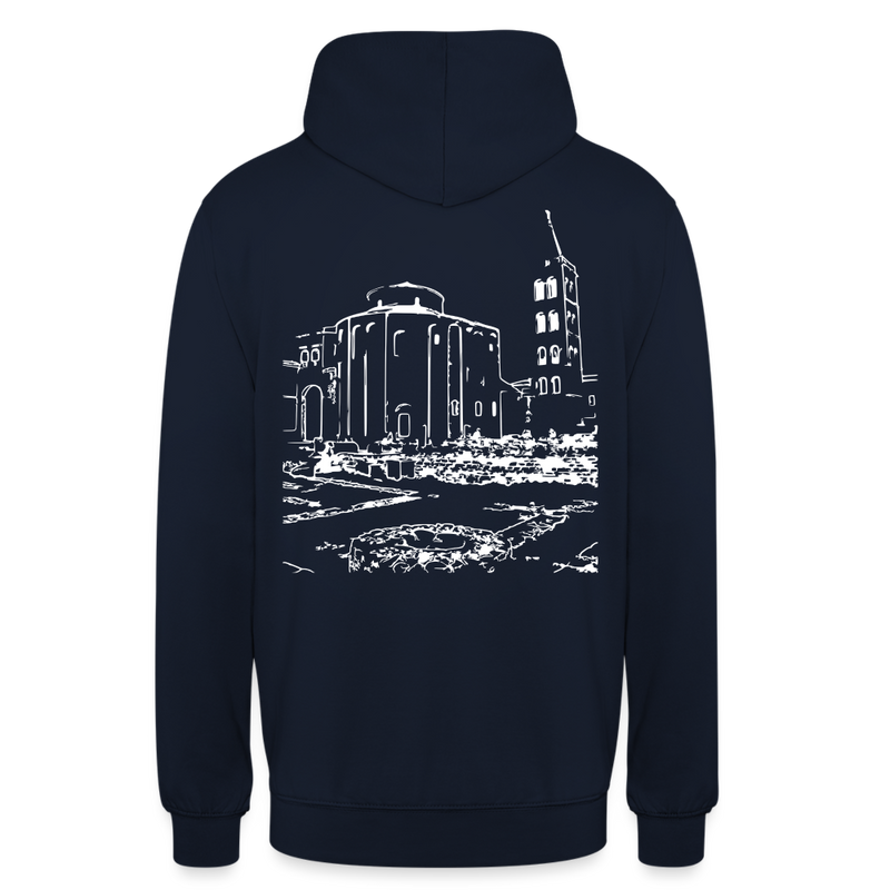 Lade das Bild in Galerie -Viewer, Mirrela Passage Unisex Hoodie GRAU TÜRKIS AA2 St. Donat - Navy
