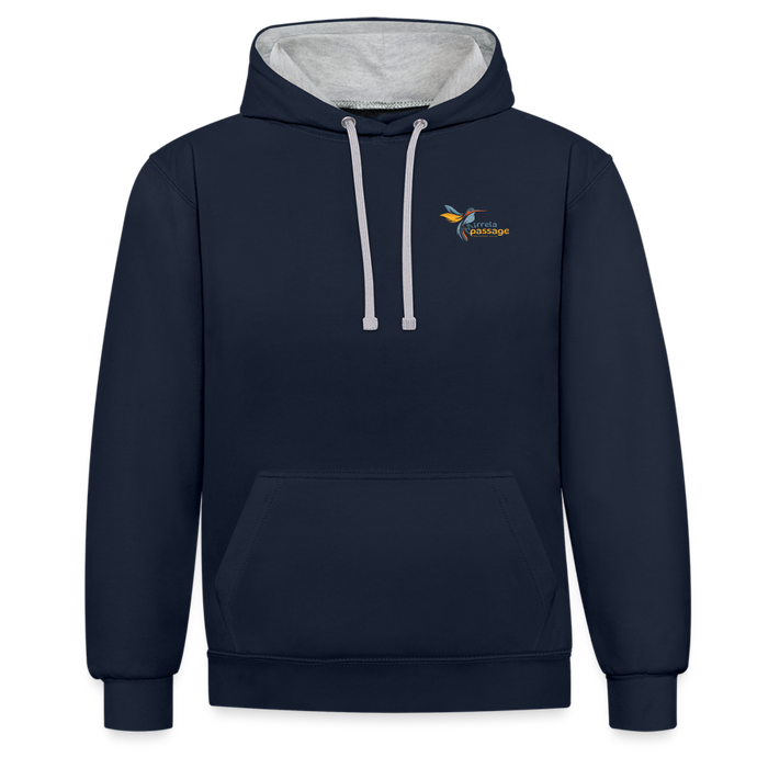 Kontrast-Hoodie Schwarz Gelb Mirrela Passage AA9 Club 15 - Navy/Grau meliert