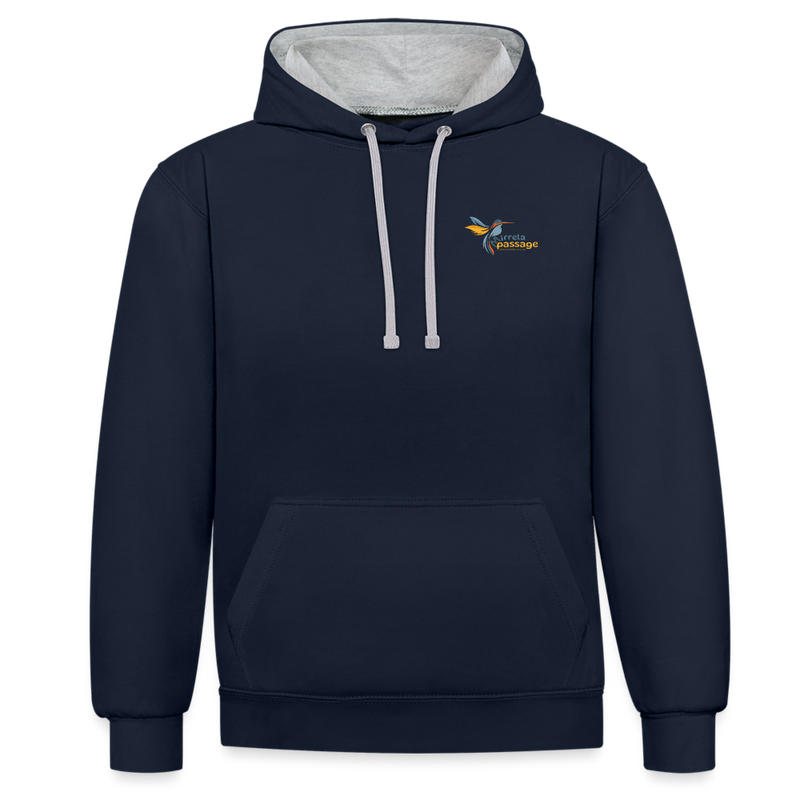 Lade das Bild in Galerie -Viewer, Kontrast-Hoodie Schwarz Gelb Mirrela Passage AA9 Club 15 - Navy/Grau meliert
