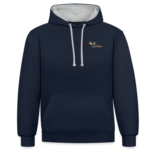 Kontrast-Hoodie Schwarz Gelb Mirrela Passage AA9 Club 15 - Navy/Grau meliert