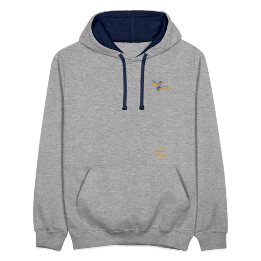 Kontrast-Hoodie Mirrela Passage Club 10 AA9 - Grau meliert/Navy