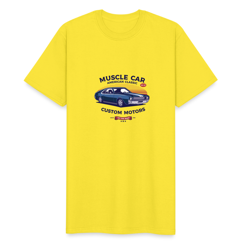 Lade das Bild in Galerie -Viewer, Männer Workwear T-Shirt Muscle Car 1 - Gelb
