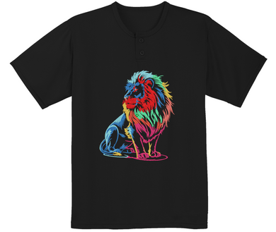 Kurzarm T-Shirt Lion Color SITTING