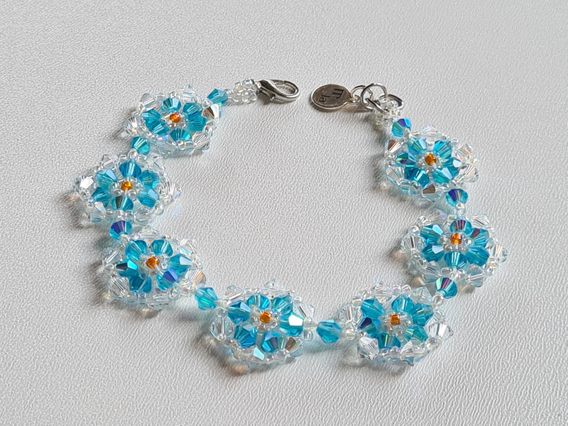 Lade das Bild in Galerie -Viewer, Mirrela Pearls Armband MARSIA BLUE FLOWER
