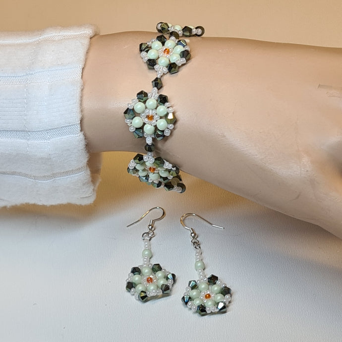 Mirrela Pearls Armband MARSIA GREEN FLOWER