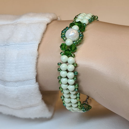 Mirrela Pearls Armband TEAROHA GREEN