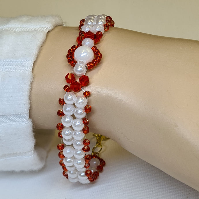 Mirrela Pearls Armband TEAROHA RED