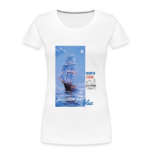 Frauen Premium Bio T-Shirt Passion for Blue 1 - weiß